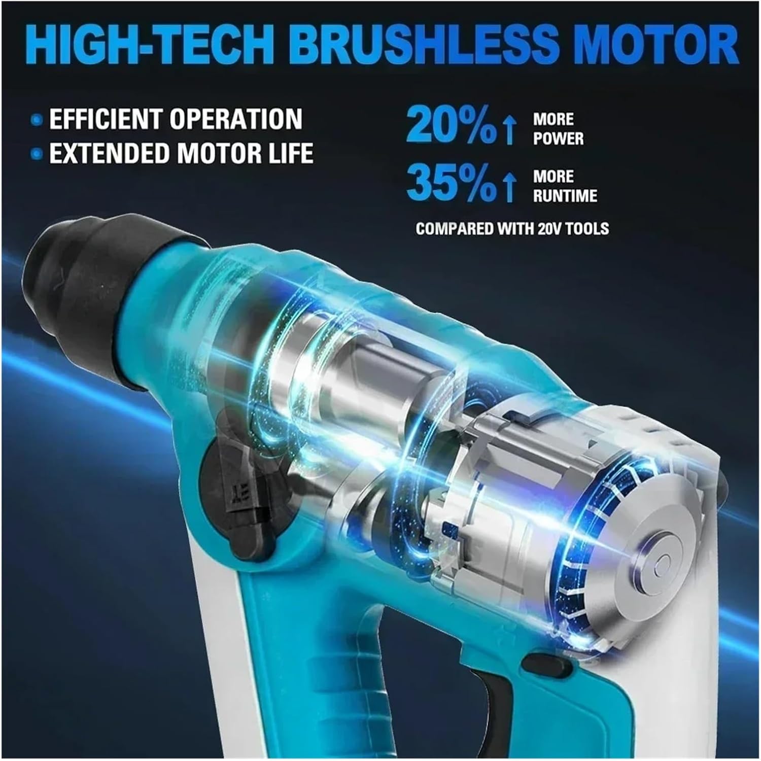 ハンマドリル コードレスハンマードリル 18V 6000mAh大容量電池 Amazon | ハンマドリル コードレスハンマードリル 18V 6000mAh大